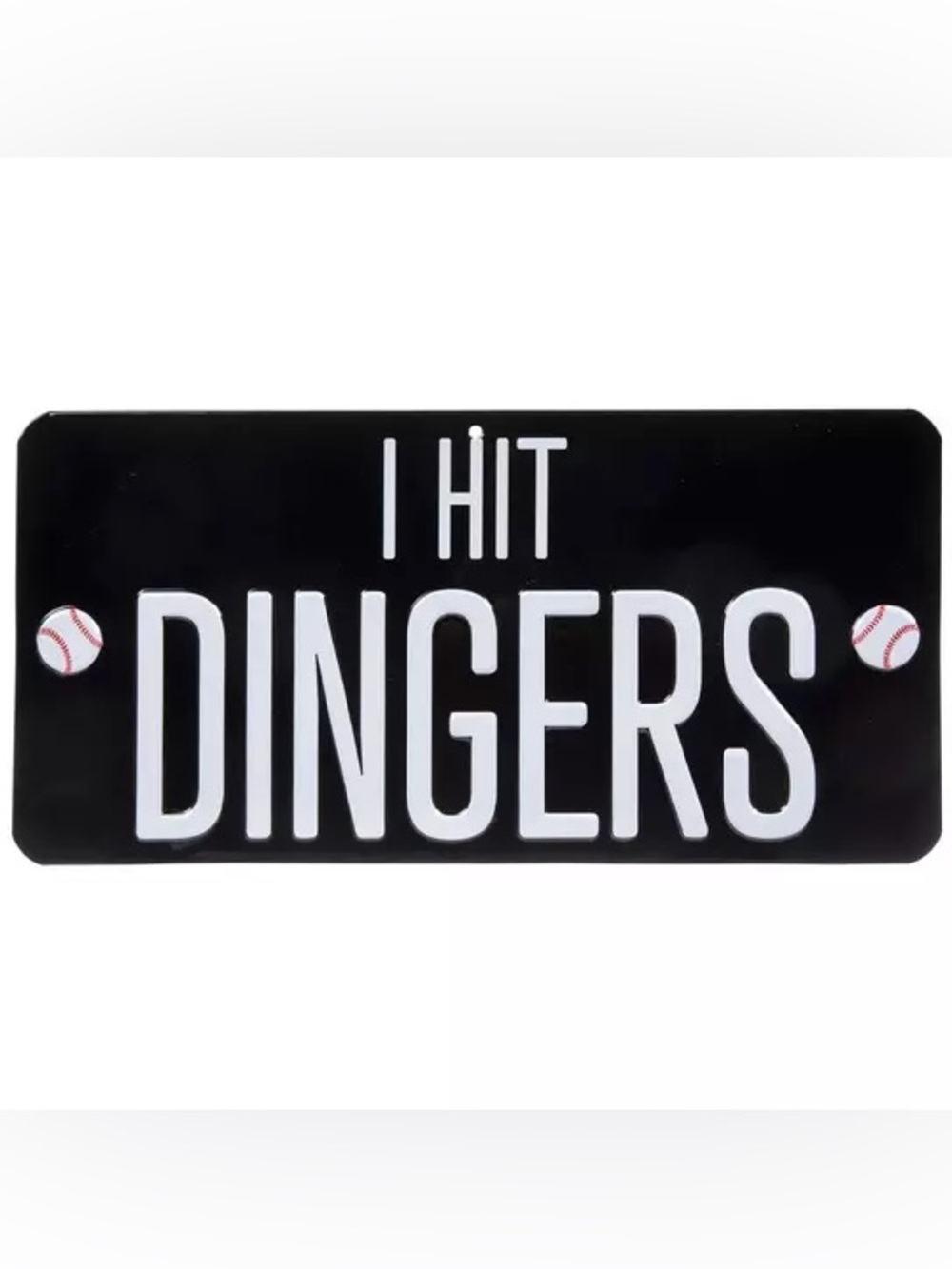 I Hit Dingers Baseball Metal Sign